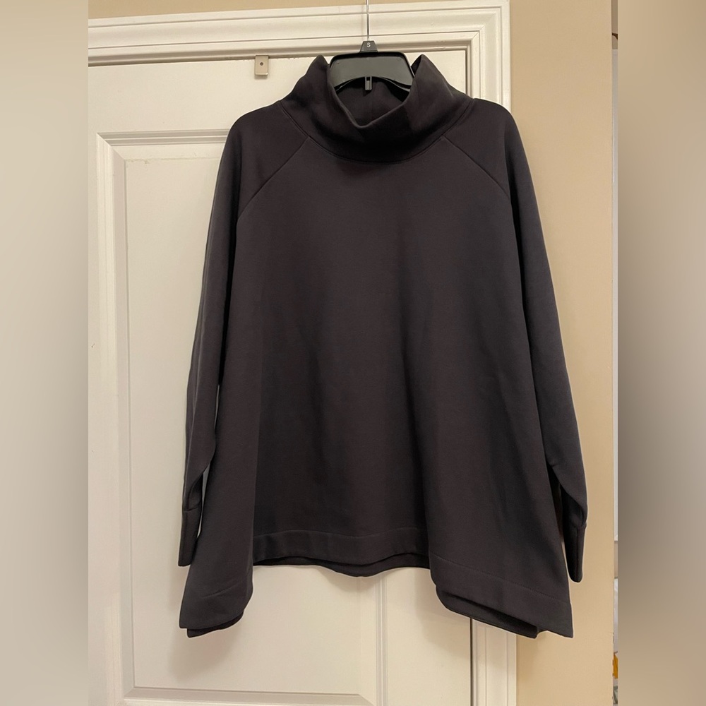 J Jill Grey Mock Turtleneck Pullover